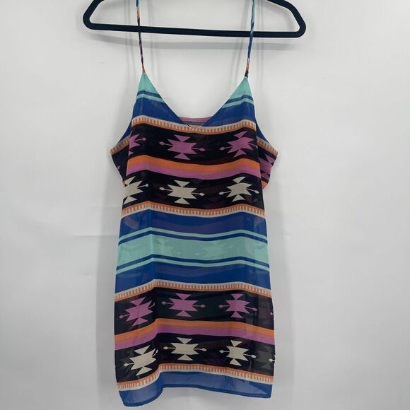 Show Me Your Mumu Women's Sleeveless Multicolor Stripes Aztec Print Cami Top M/L - Picture 1 of 8